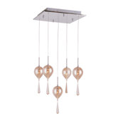 Contemporary 5 Light Drop Pendant