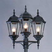 3 Light 98" Post Lantern Set