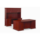 Prominence Bow Top Executive Desk with Center Drawer