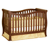 Athena Nadia Convertible Crib with Toddler Rail in Espresso