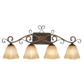 Meridian  Vanity Light in Golden Bronze