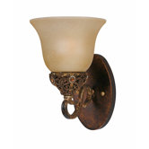 Crown Jewel  Wall Sconce in Antiqued Gold Leaf