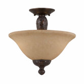 Jewelry 2 Light Convertible Semi Flush Mount