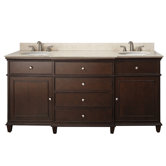 Windsor 72" Vanity Set with Galala Beige Marble Top and Dual Sinks