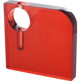 Roth 8" Square Vase in Red
