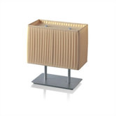 Blissy 17" Table Lamp in Grey Metal Finish with Amber Pleated Shade