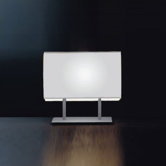 Blissy 17" Table Lamp in Grey Metal Finish with White Shade