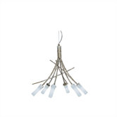 Bolzano Six Light Chandelier in Bamboo