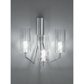 Bri-Bri Three Light Wall Sconce in Chrome