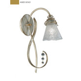 Siberia Wall Sconce with Clear Glass in Aged Gold