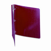 Recycled Presstex Round Ring Binder, 1in Capacity, Executive Red