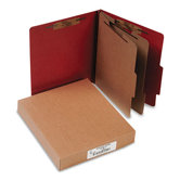 Pressboard 25-Pt. Classification Folder, Letter, Six-Section, 10/Box