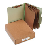 Pressboard 25-Pt. Classification Folder, Letter, 8-Section, 10/Box