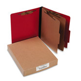 Presstex Classification Folders, Letter, Six-Section, 10/Box
