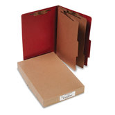 Pressboard 25-Pt. Classification Folder, Legal, 6 Section, 10/Box