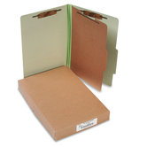 Pressboard 25-Pt. Classification Folders, Legal, 4-Section, 10/Box