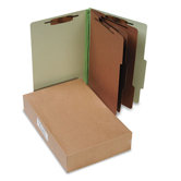Pressboard Classification Folders, Legal, 8-Section, 10/Box