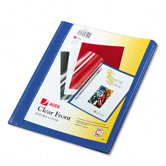 Vinyl Report Cover, Prong Clip, Letter, 1/2" Capacity