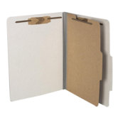 Pressboard, 25 Point, 8 1/2 x 11, 4-Section, Metallic Gray