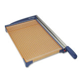 Paper Trimmer, 15", 14-1/4"x25-3/5"x3-1/2", Woodgrain/Blue