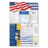 Federal Labor Law Poster, 24"x36", Red/Blue/Black