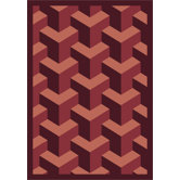 Whimsy Family Legacies Rooftop Burgundy Rug