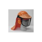 Hearing Protection System - Hard Hat, Metal Mesh Visor, Rain Shield & Hearing Protection