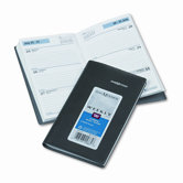 Weekly Appointment Book, Ruled without Appointment Times, 3-1/2 x 6-3/16, Black