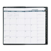 Deluxe Monthly Pocket Planner, Unruled, 3-1/2 x 6-1/8, Black, 2013