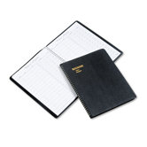 Visitor Register Book, Black Simulated Leather, 60 Pages, 8-1/2 x 11, 2012