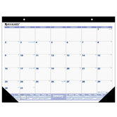 Monthly Desk Pad Calendar, 12 Month Jan-Dec, 22"x17", Black Binding, 2013