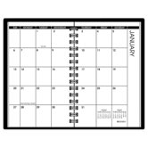 Pocket Monthly Planner, Jan-Dec, 2 Pages per Month, 3-3/4"x6-1/8"Page Size, Black, 2013
