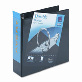 Durable Slant Easy Insert Ring View Binder, 4in Capacity, Black