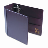 Heavy-Duty Vinyl EZD Reference Binder w/Finger Hole, 5in Cap, Maroon
