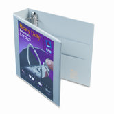 Nonstick Heavy-Duty EZD Reference View Binder, 2in Capacity, Gray