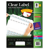 100% Recycled Index Maker Dividers, White 8-Tab, 11 x 8-1/2, 5 Sets/Pack