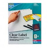 Index Maker Clear Label Unpunched Divider (8 Tabs, 25 Sets/Pack)