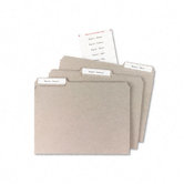 File Folder Labels On Mini-Sheets, 2/3 X 3-7/16, 300/Pack