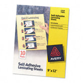 Clear Self-Adhesive Laminating Sheets, 3mm, 9 x 12, 10 per Pack