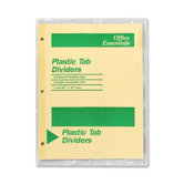 Economy Insertable Dividers, 5 Tabs, Clear
