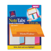 Notetab Book,Rnd Edge,2"x1-1/2",3"-1/2",25/PK,NEBE/MA/YW Tab