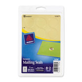 Label, 1" Mailing Seal, 480/PK, Gold