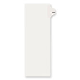 Dividers, "282", Side Tab, 8-1/2"x11", 25/PK, White