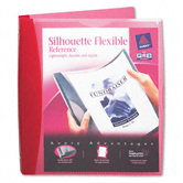 Silhouette Flexible Poly View Binder, 1" Capacity, Red