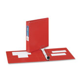 Heavy-Duty Vinyl EZD Ring Reference Binder, 1-1/2in Capacity, Red