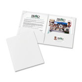 Two Pocket Folder, Corner Tabs, Business Card holder, White