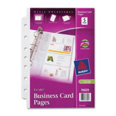 7 Hole Punched Small Business Card Page (Pack of 5)