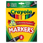 Non-Washable Broad Point Markers (8/Set)