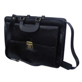 Leather Briefcase in Black
