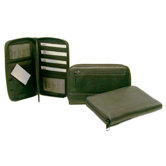 Luxurious Japanese Drum Dyed Leather Zip Around Case